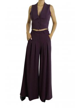 Gilet crop con rever Imperial 